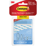 3M Command Clear Assorted Adhesive Strips, 8 Small, 4 Medium, 4 Large Strips
