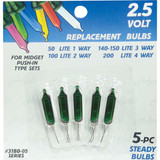 J Hofert Mini Green 2.5V Replacement Light Bulb (5-Pack) 3180-05