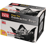 Do it Best 42 Gal. Flap Tie Contractor Black Trash Bag (20-Count) 647926