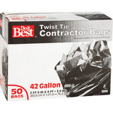 Do it Best 42 Gal. Twist Tie Contractor Black Trash Bag (50-Count) 628422