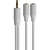 Jensen 3 In. White Y-Splitter Audio Cable JAH742V 516748