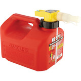 No-Spill 1-1/4 Gal. Plastic Gasoline Fuel Can, Red