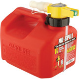 No-Spill 1-1-4 Gal. Plastic Gasoline Fuel Can, Red 1415 581873