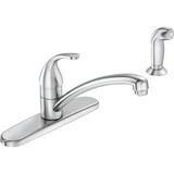 Moen Adler 1-Handle Lever Kitchen Faucet with Side Spray, Chrome 87604