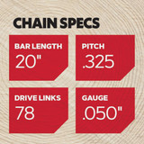 ControlCut 20" Repl Saw Chain H78 755230