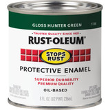 Rust-Oleum Stops Rust Oil Based Gloss Protective Rust Control Enamel, Hunter Green, 1/2 Pt.