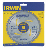 Irwin Marathon 7-1/4 In. 24-Tooth Framing/Ripping Circular Saw Blade 14030