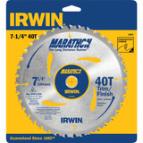 Irwin Marathon 7-1/4 In. 40-Tooth Trim/Finish Circular Saw Blade 14031
