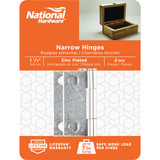 National 1-1/2 In. Zinc Loose-Pin Narrow Hinge (2-Pack)