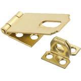 National 2-1/2 In. Brass Non-Swivel Safety Hasp N102178