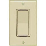 Do it Best Residential Grade 15 Amp Rocker Single Pole Switch, Ivory