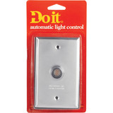 Do it Hard Wire Aluminum Photocell Lamp Control with Switch Plate