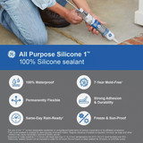 GE Window & Door All-Purpose Sealant, White, 10.1 Oz. Cartridge 2749483 787248