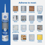 GE Window & Door All-Purpose Sealant, White, 10.1 Oz. Cartridge 2749483 787248