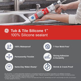 GE Silicone 1 Tub & Tile, Clear, 10.1  Oz. Cartridge 2749485 791335