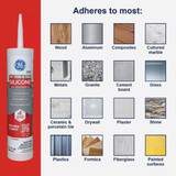 GE Silicone 1 Tub & Tile, Clear, 10.1  Oz. Cartridge 2749485 791335