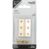 National 1-3/8 In. x 2 In. Brass Medium Decorative Hinge (2-Pack)