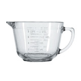 Anchor Hocking Essentials 8 Cup Clear Glass Measuring Batter Bowl Pack of 4