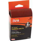Do it Best 3 In. x 21 In. 80 Grit Heavy-Duty Sanding Belt (2-Pack) 380598GA