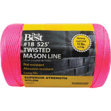 Do it Best 525 Ft. Fluorescent Pink Twisted Nylon Mason Line 360643