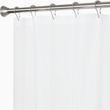 Zenith Zenna Home 70 In. x 72 In. White Lightweight PEVA Shower Curtain Liner