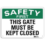 Lyle Safety Sign,10 in x 14 in,Aluminum U7-1257-RA_14X10