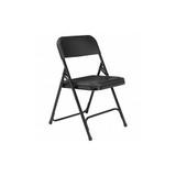 National Public Seating Folding Chair, Plastic, Black,PK4 810