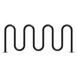 Madrax Bike Rack,Black Color,9 Cap.,3" W QS-H36-9-SF-B