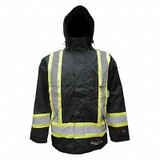 Viking Flame Resistant Rain Jacket,Black,L 3907FRWJ-L