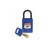 Brady Lockout Padlock,Blue,1-21/32" H Body CPT-BLU-25PL-KD