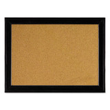 Quartet® Cork Bulletin Board with Black Frame, 17 x 11, Tan Surface 79279