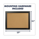 Quartet® Cork Bulletin Board with Black Frame, 17 x 11, Tan Surface 79279 USS-QRT79279