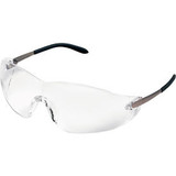 MCR Safety SS110 Safety Glasses SS1 Series Black Frame Clear Lens