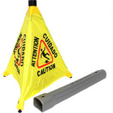 Impact Pop Up Safety Cone 20"" Yellow/Black Multi-Lingual