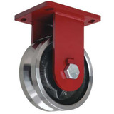 Hamilton V-Groove Track-Wheel Plate Caster,Rigid R-EPSD-83FVH