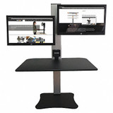 Victor Technology Electric Dual Monitor Standing Desk,28"W DC450
