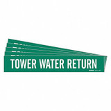 Brady Pipe Marker,Tower Water Return,PK5 7286-1-PK
