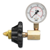 Cylinder Pressure Testing Gauges, Acetylene (Commercial), Brass with Hand Tight Plastic Nut, CGA-300