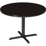 Interion 36"" Round Bar Height Restaurant Table Black