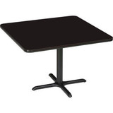 Interion 36"" Square Counter Height Restaurant Table Black