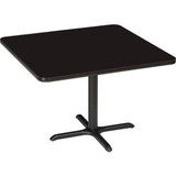 Interion 42"" Square Counter Height Restaurant Table Black