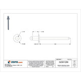 Stanley Engineered Fastening Blind Rivet,1/8 Dia,0.188 L,PK500 AD41ABS201