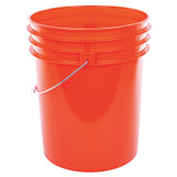 Basco Plastic Pail,PE,Orange,Open Head ROP2150OR-M