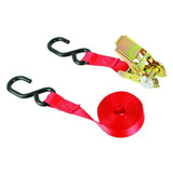 Sim Supply Tie Down Strap,S-Hook,Red,PK2  2VKP3