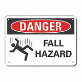 Lyle Danger Sign,7 in x 10 in,Aluminum LCU4-0253-RA_10X7