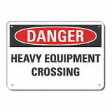 Lyle Rflctv Traffic Safety DangerSign,10x14in  LCU4-0480-RA_14X10