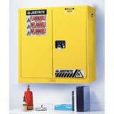 Justrite Flammable Safety Cabinet,20 Gal.,Yellow 893400