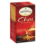TWININGS® Tea Bags, Chai, 1.76 Oz, 25/box TNA51730