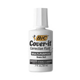 BIC® Cover-It Correction Fluid, 20 Ml Bottle, White WOC12