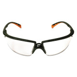 Privo Safety Eyewear, Clear Lens, Polycarbonate, Anti-Fog, Black Frame